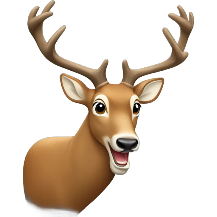 Big buck singing emoji