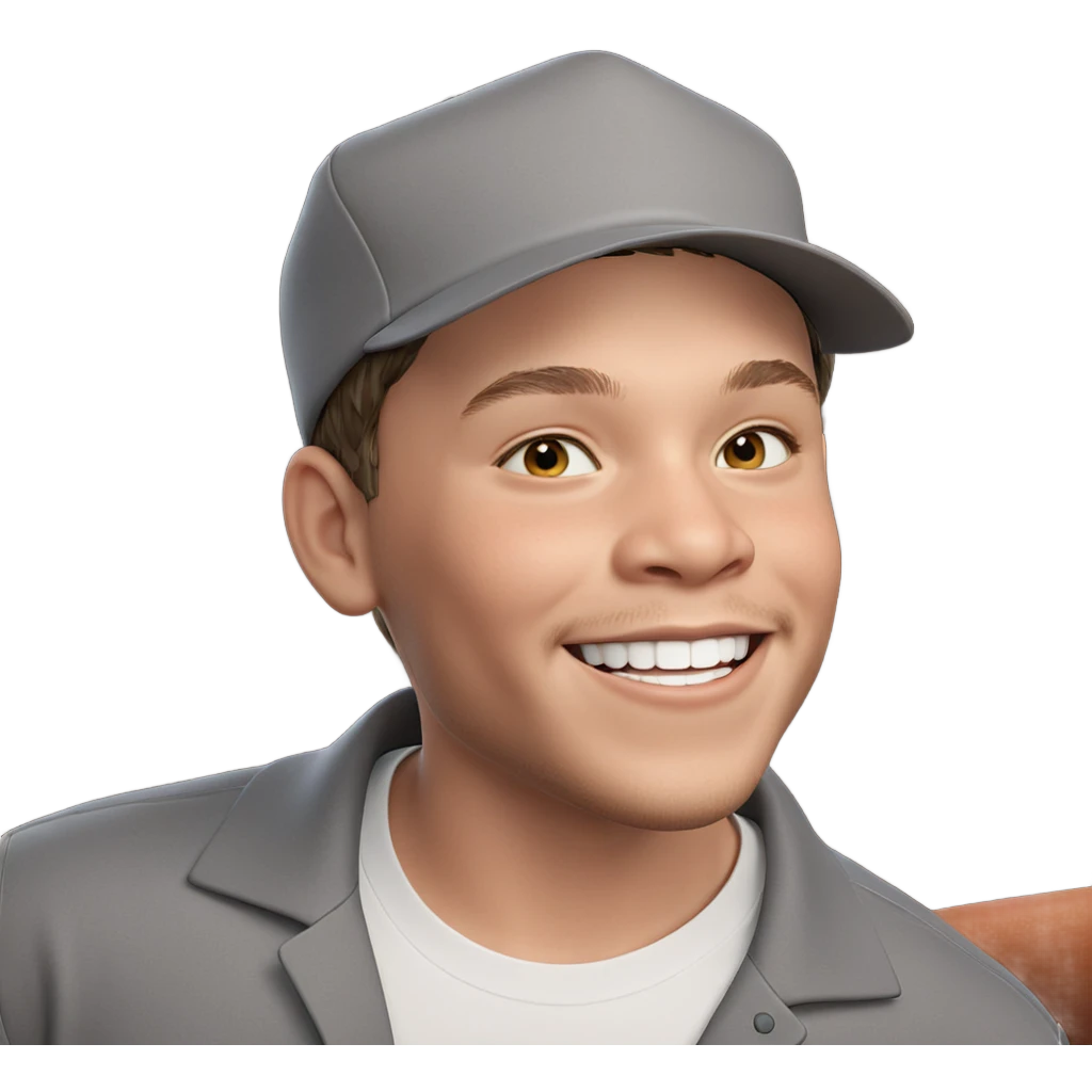 smiling boy in white shirt emoji