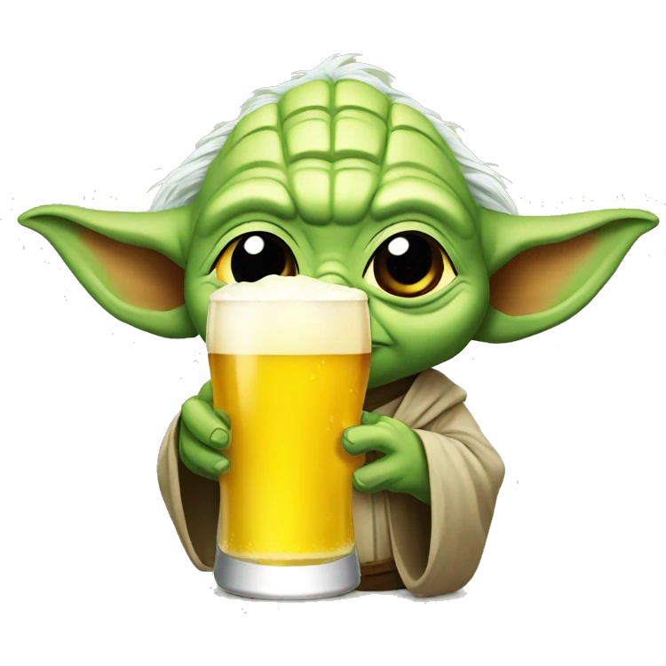 Yoda-drink-beer emoji