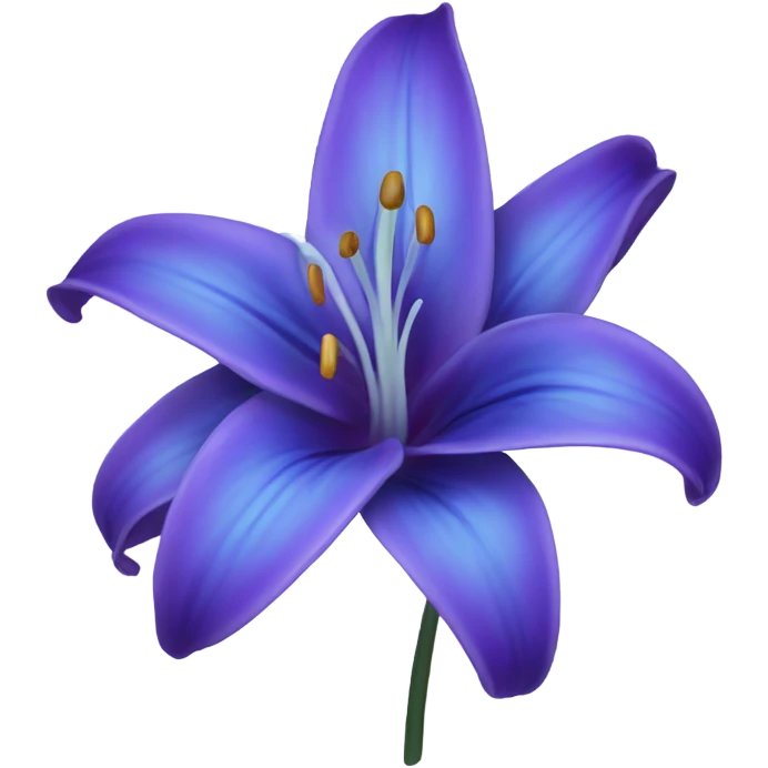 Blue purple aura lily flower emoji