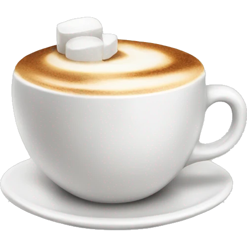 coffee with cream and marshmallows emoji