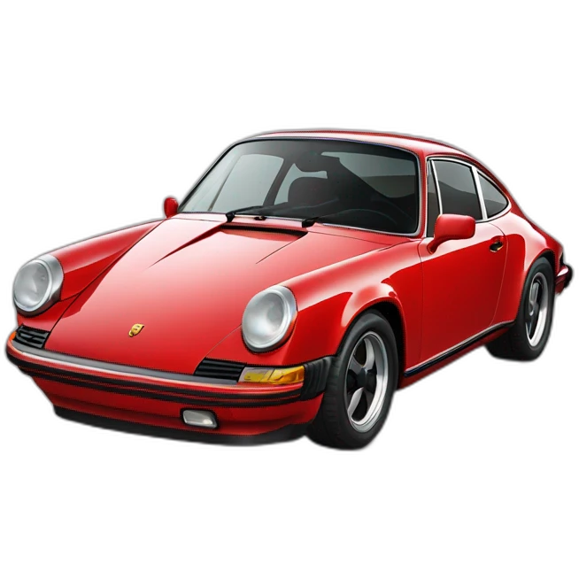 Porsche 911 red emoji