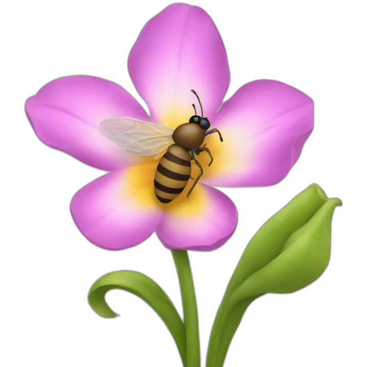 Caca sur un fleur emoji