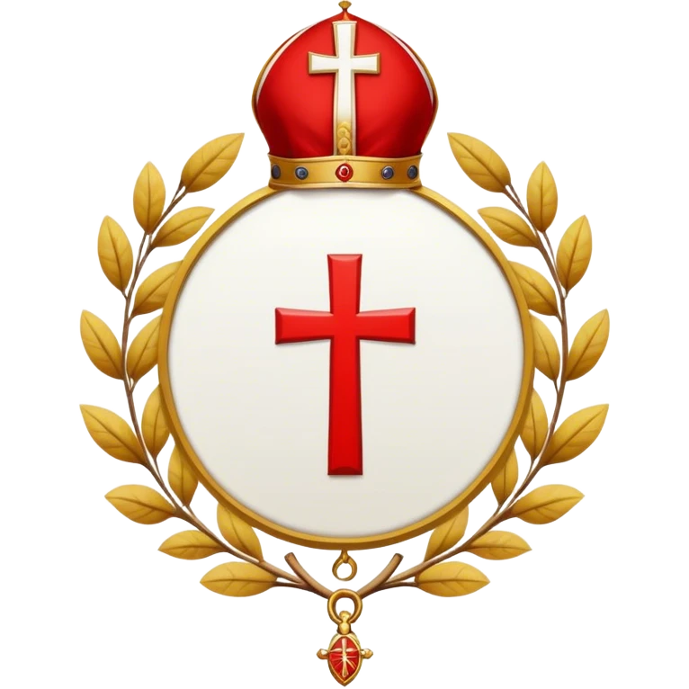 Pope's emblem red and white emoji