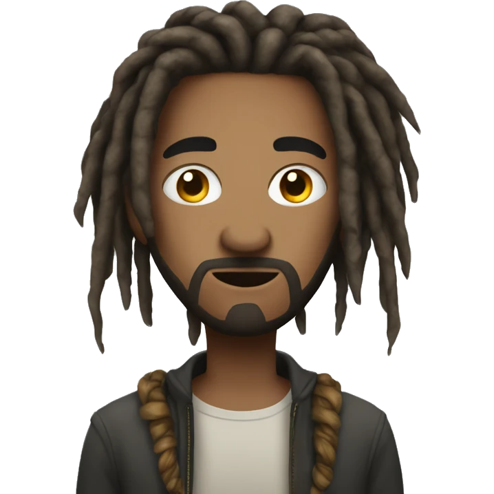 Nonchalant dread head  emoji