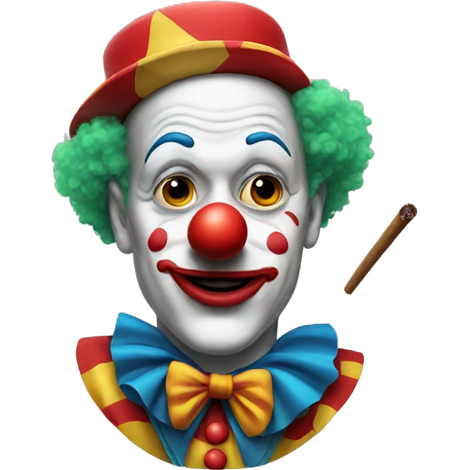Clown with cigar  emoji