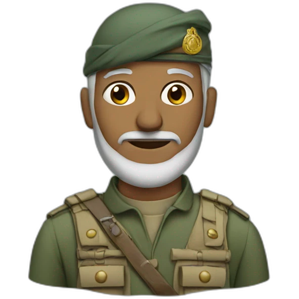 Old Muslim soldier emoji