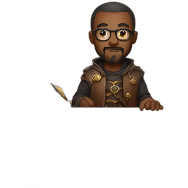 dungeon master in front of dm screen emoji