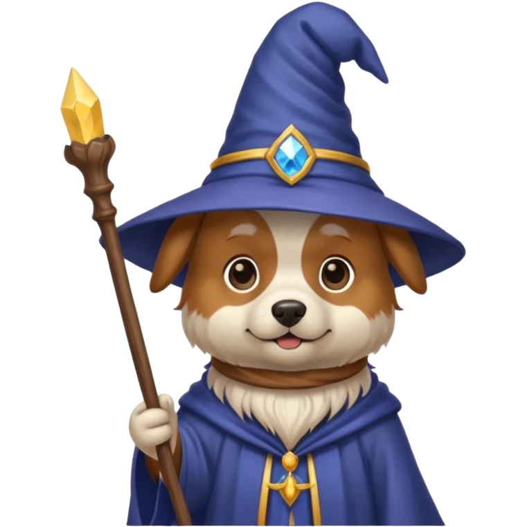 Dog wizard emoji
