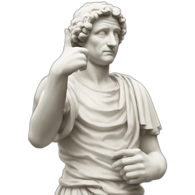 italian statue doing pinched fingers emoji