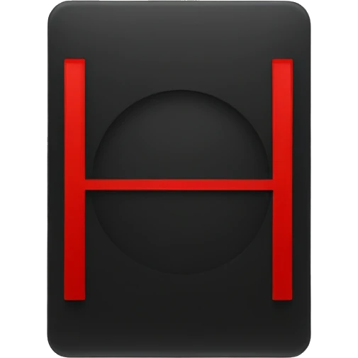 Black rectangle on top of a red rectangle with a yellow circle in the middle  emoji