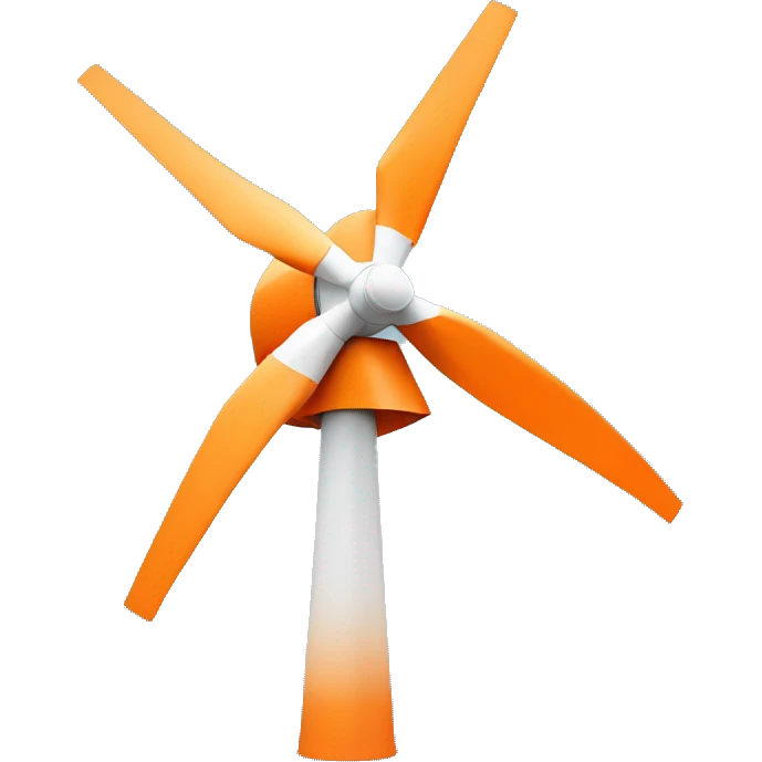 orange wind turbine emoji