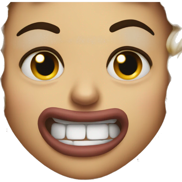 Angry kiss emoji