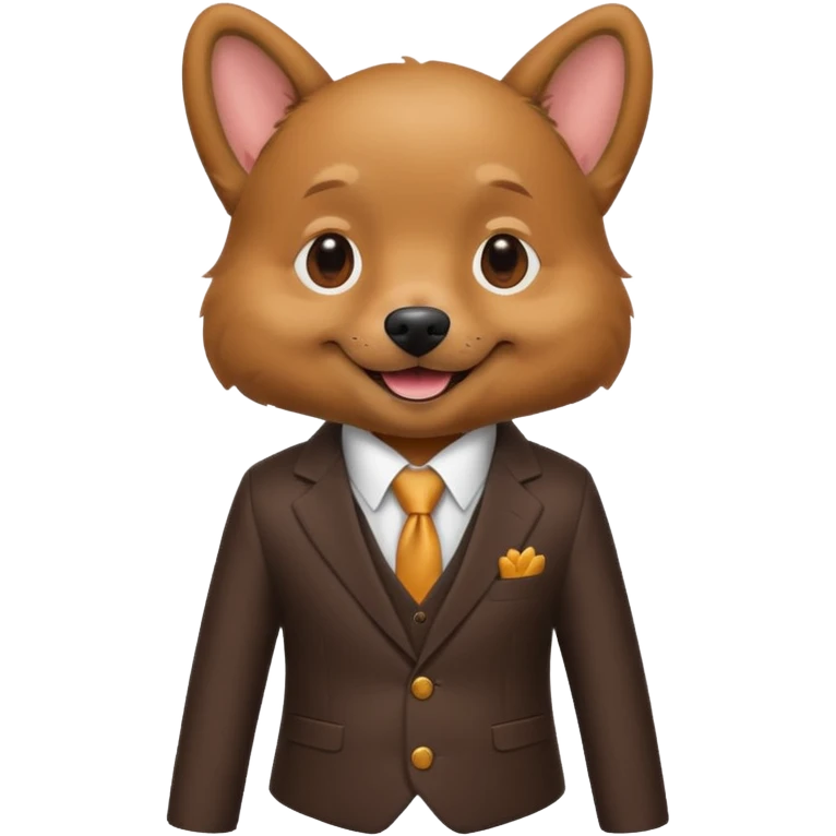 Dog wearing suit  emoji