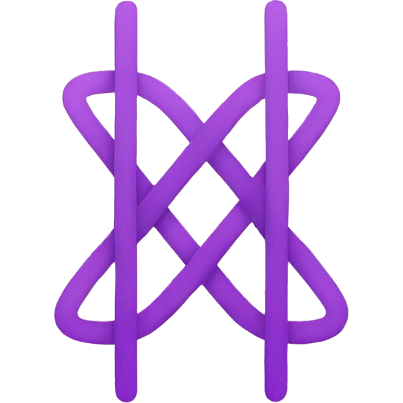 An icon featuring a purple line with three connected circles, forming a Y shape emoji