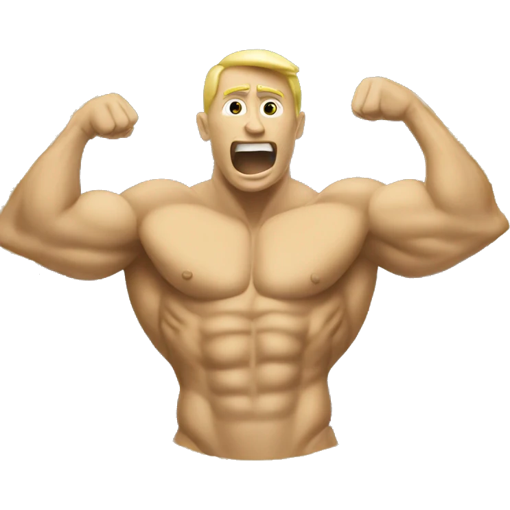 gold coin shows muscle emoji
