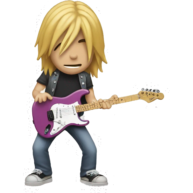 kurt cobain playing a fender stratocaster emoji emoji