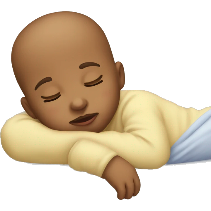 Baby sleeping in crib emoji