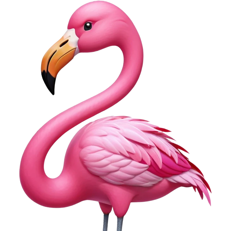 exotic flamingo character, pink feathers, elegant pose, 3D cartoon, mobile game icon style, clean background, no text, no watermark
 emoji