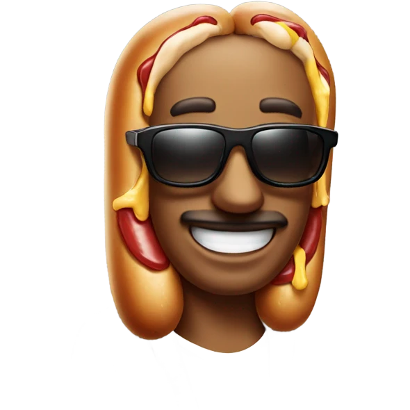 Hotdog man wearing sunglasses  emoji