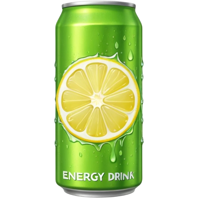 energy drink green tea and lemon emoji