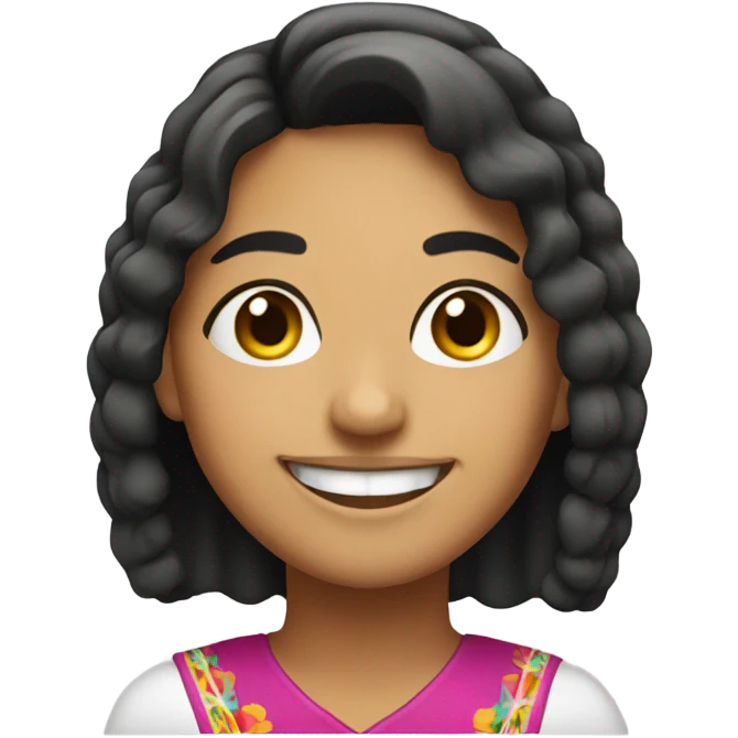 Mexican girl smiling emoji