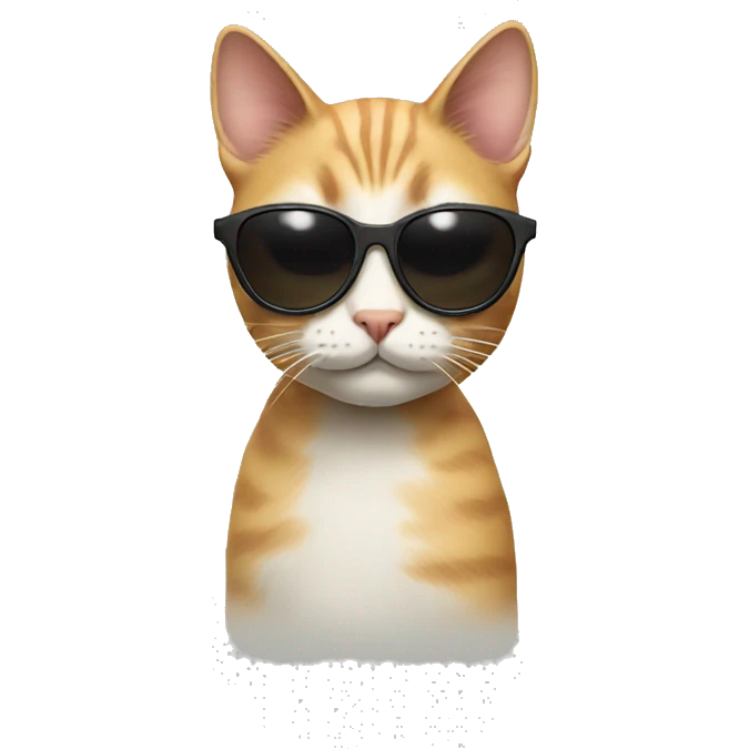 Cat with sunglasses emoji