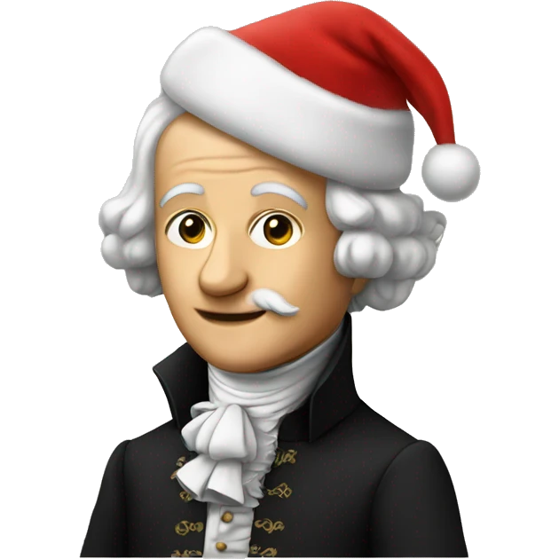 mozart with santa hat emoji