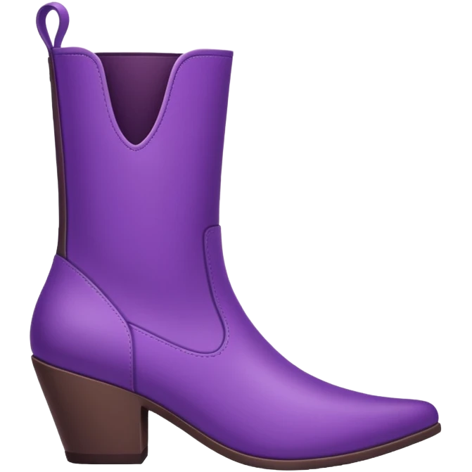 purple boot shape, simple and bold emoji