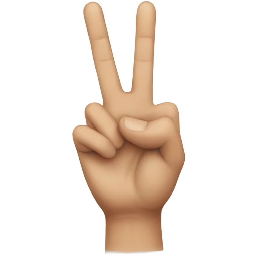 hand peace sign hand emoji