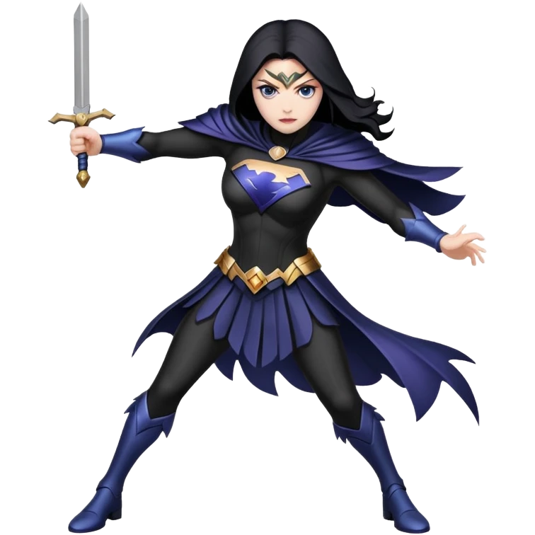 raven from teen titans vs justice league emoji emoji