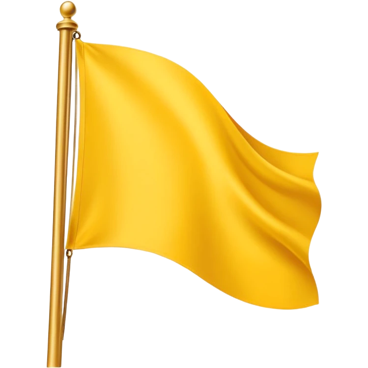 Design a premium TDP flag emoji with rich yellow background and elegant black bicycle symbol. Flat vector style, slightly glossy but minimal, high contrast, no text, no shadows. Square 1:1, transparent background, luxury emoji look for Instagram highlights.without cycle only plain flag emoji