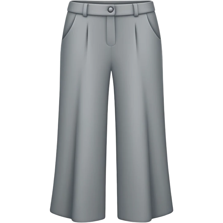 only gray wide leg pants, flat product photography, plain garment item isolated on white, no human elements, no limbs, just the pants emoji