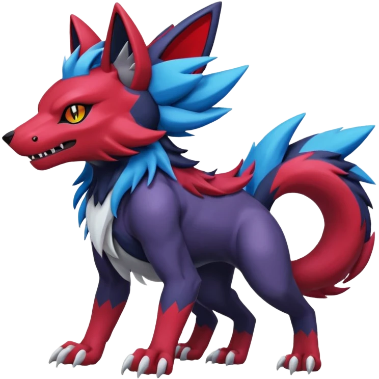 Zoroark-Gatomon-Vernid-Protogen-Digimon-Fakémon-Pokémon-creature  emoji