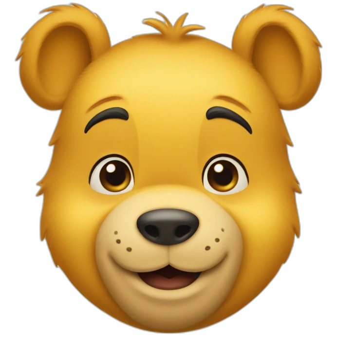 Face of Winnie the pooh emoji