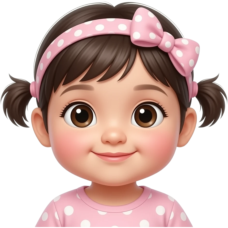 Asian cute newborn baby girl emoji