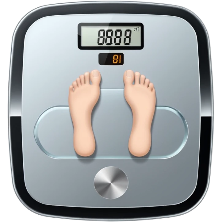 Digital weight scale with 0:00 on it emoji