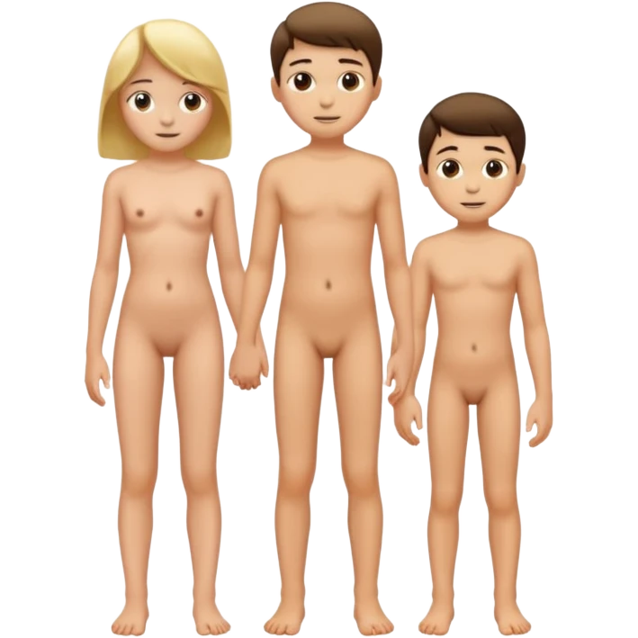 12 year old child girl naked  standing  with a 12 year old boy emoji