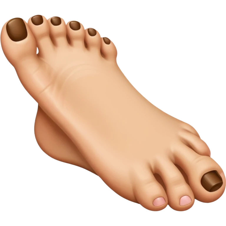 A foot with Big toe up rest of toes curled down emoji