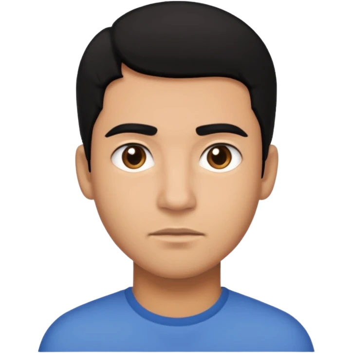 brown man with black hair side eyeing emoji