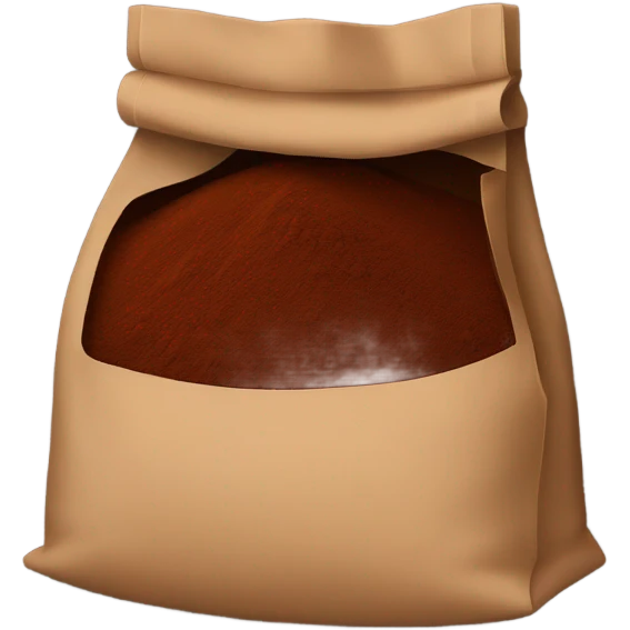 cocoa powder in a bag emoji