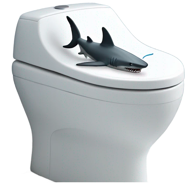 shark using a bidet emoji