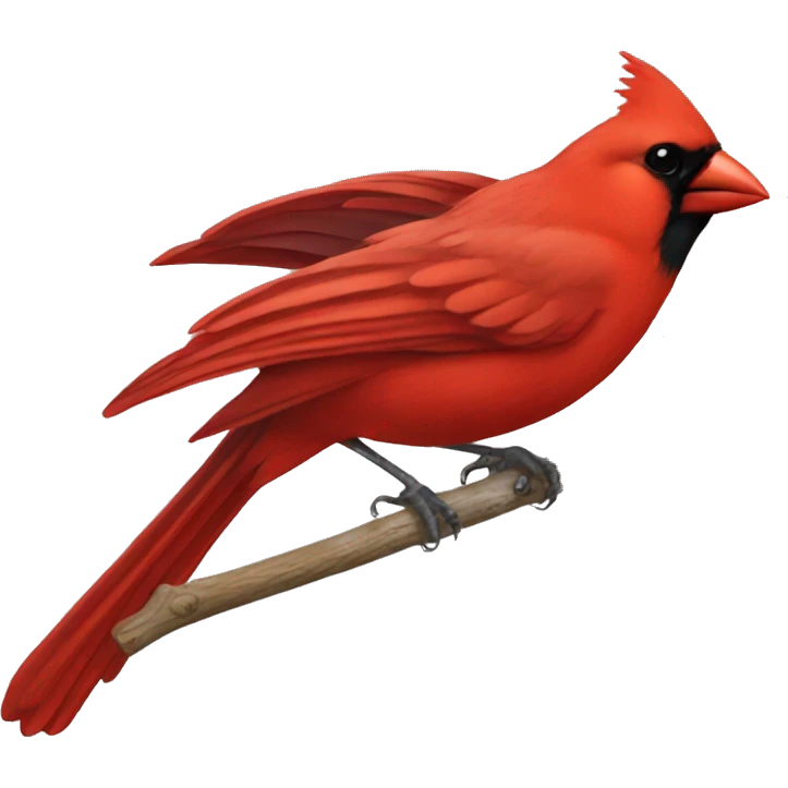 Red cardinal emoji