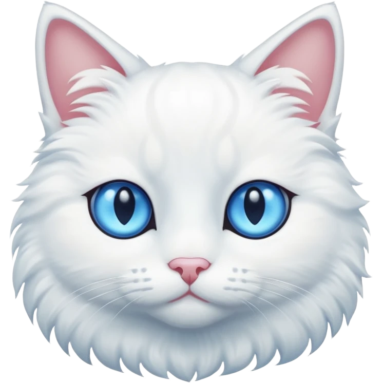 Gato blanco con ojos celestes emoji