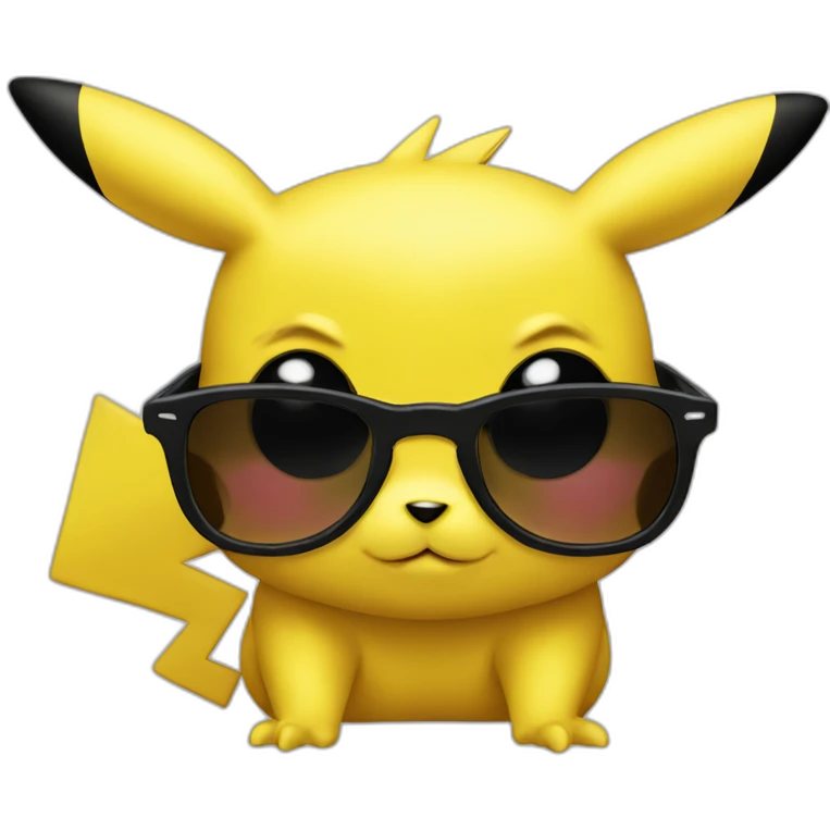 Pikachu with thug Life sunglasses  emoji
