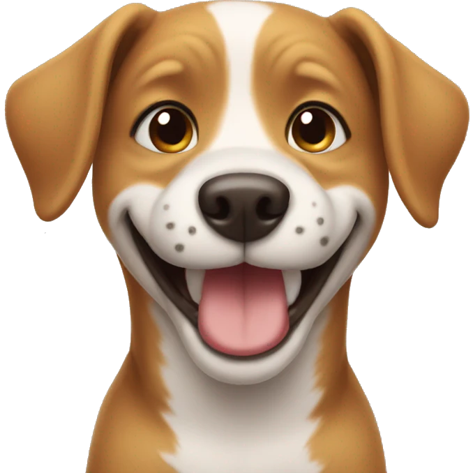Dog smiles  emoji