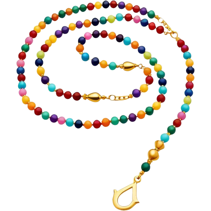 tasbih chain for muslim tasbih, bright colors detailed chain emoji
