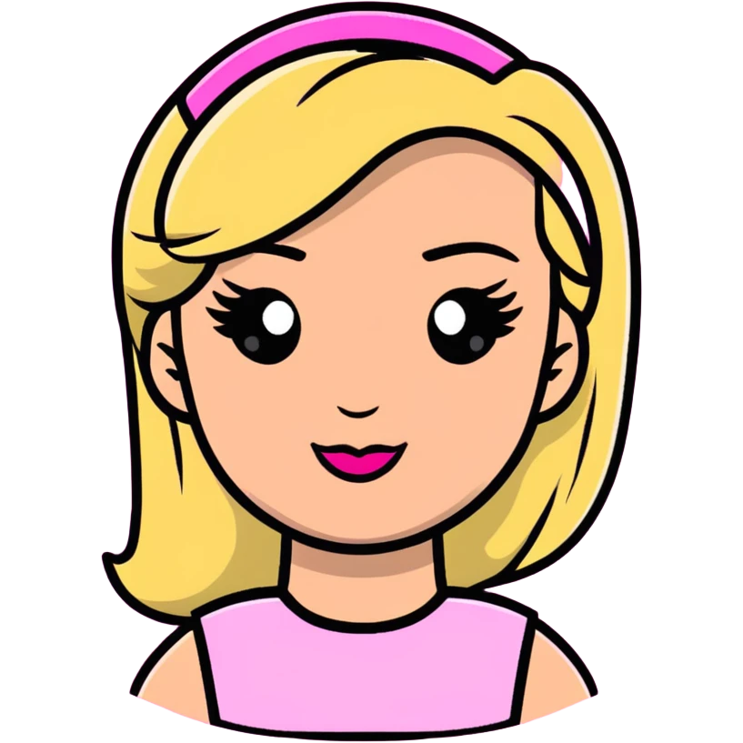 Barbie logo in pink emoji