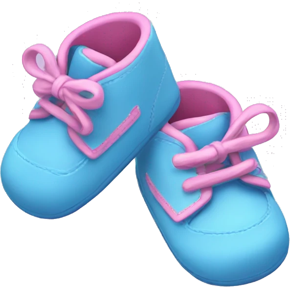 pink and blue baby shoes  emoji