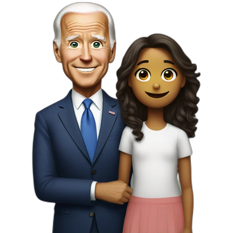 joe biden with girl emoji